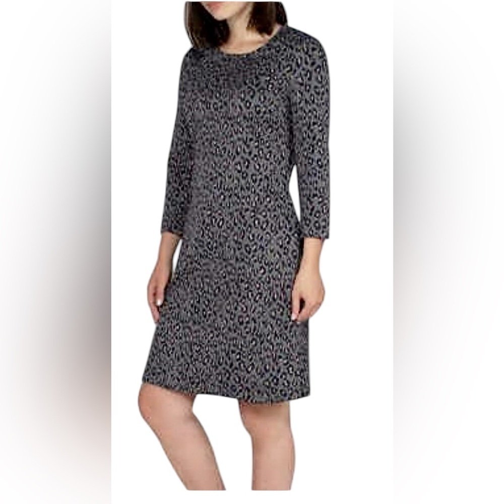 Nicole Miller Women’s ¾ Sleeve Dress with Pockets Size 6 Grey. G#20